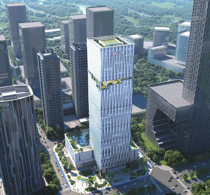 The Construction Engineering Building in Tianfu New Area, Sichuan Province, is LEED Gold Rated
